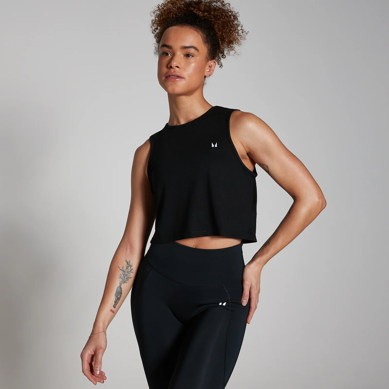 MP Women's Training Cropped Vest - Black - M Image 1