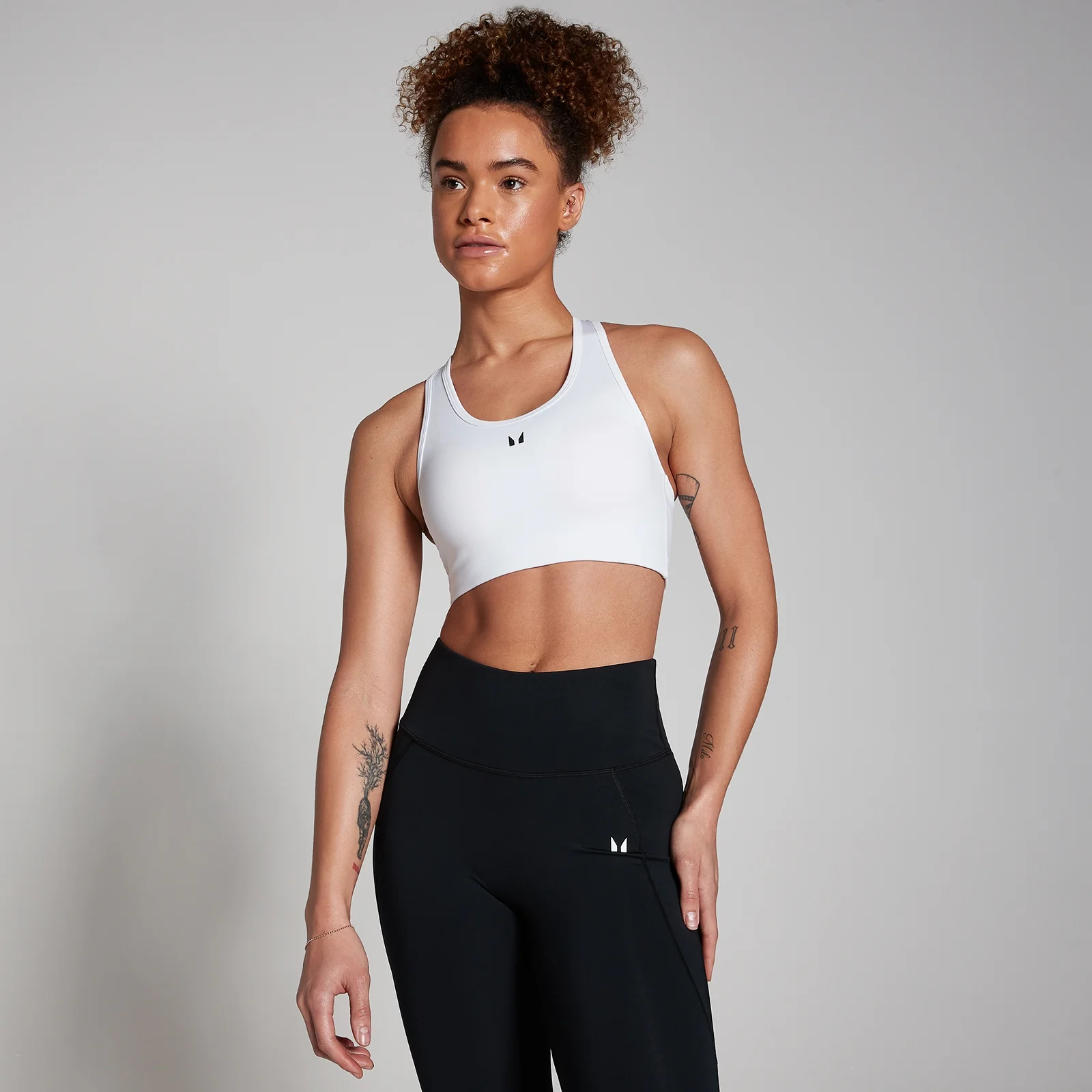 MP Women's Training Racerback Sports Bra - White - XXS Image 1