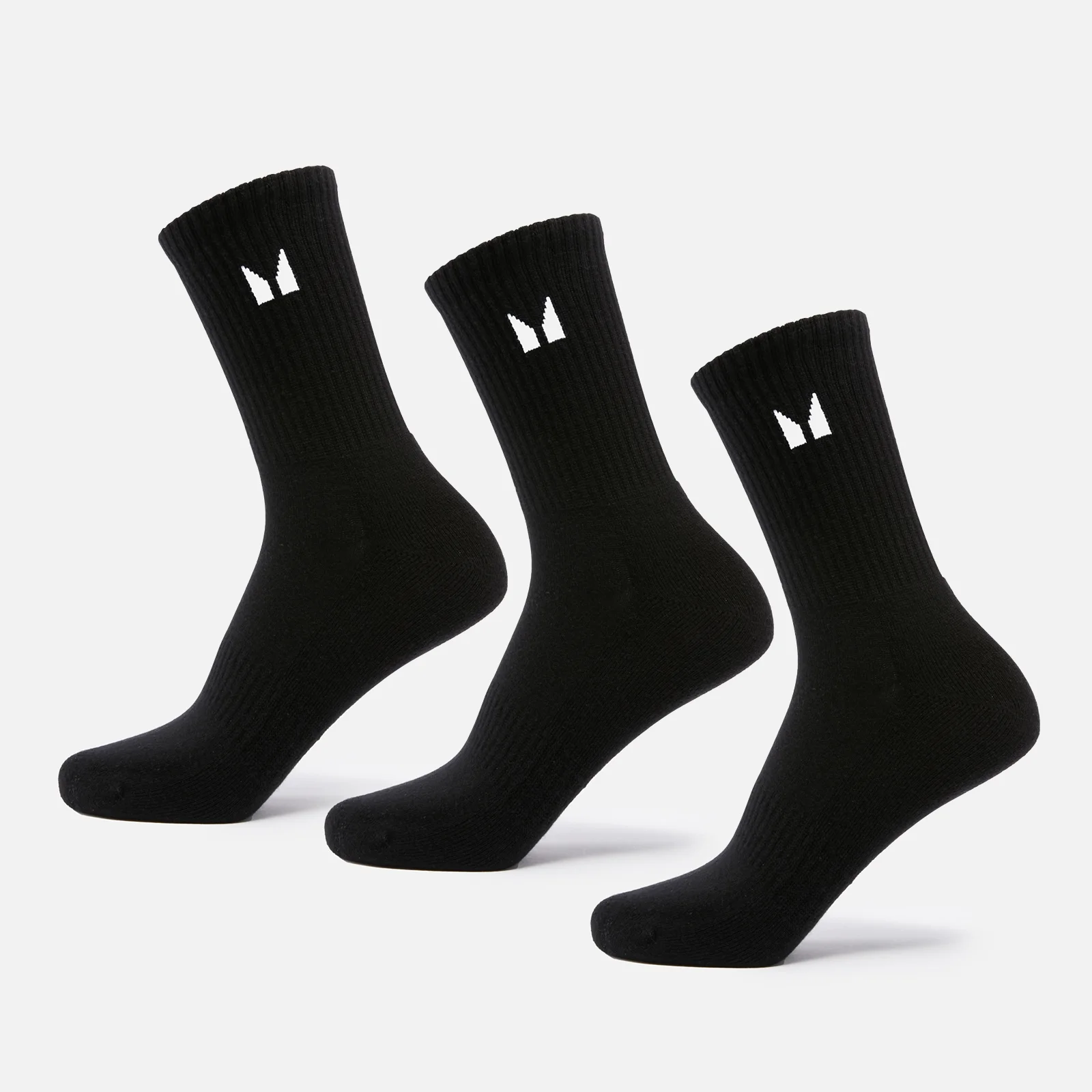 MP Unisex Crew Socks (3 Pack) - Black - UK 2-5 Image 1