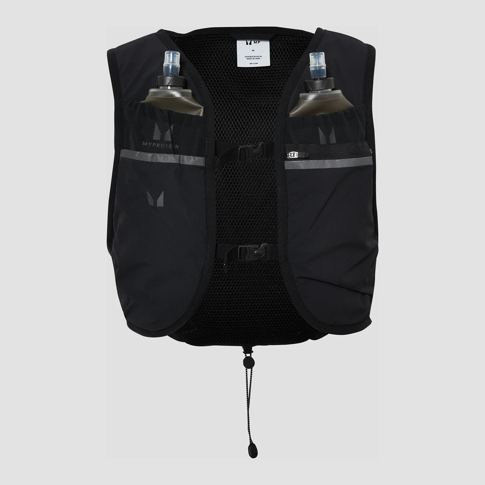 MP Unisex Hydration Vest & 2 Soft Running Bottles Bundle - Black - S Image 1