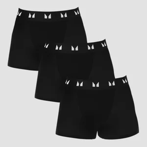 Men's Cotton Boxers (3 Pack) - Black - Size XXS