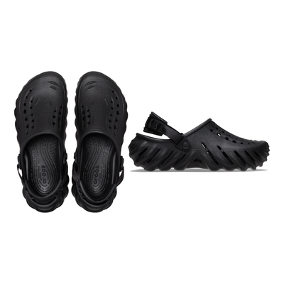Crocs Unisex Echo Clog - Black - M4W5 Image 7