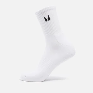 MP Unisex Crew Socks - White - Size UK 6-8