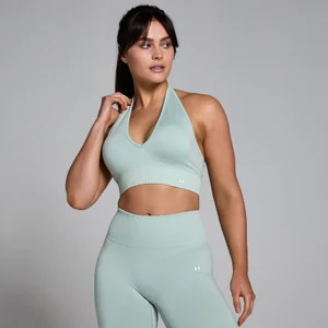 MP Women's Tempo Seamless Halter Neck Bra - Fresh Mint - Size XS