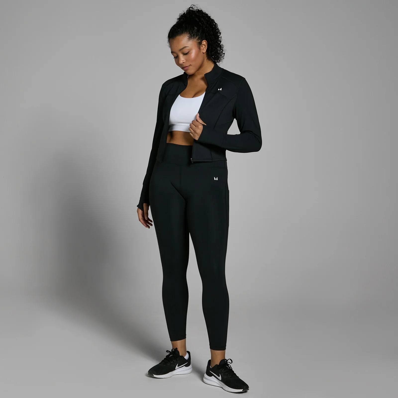 MP Women's Power Cropped Jacket - Black - XS Image 3