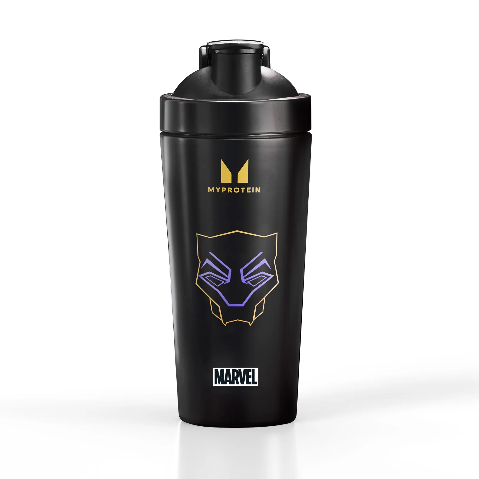 Myprotein Black Panther Recycled Metal shaker - Black Image 1