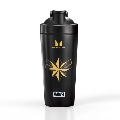 Myprotein Captain Marvel Recycled Metal shaker - Black
