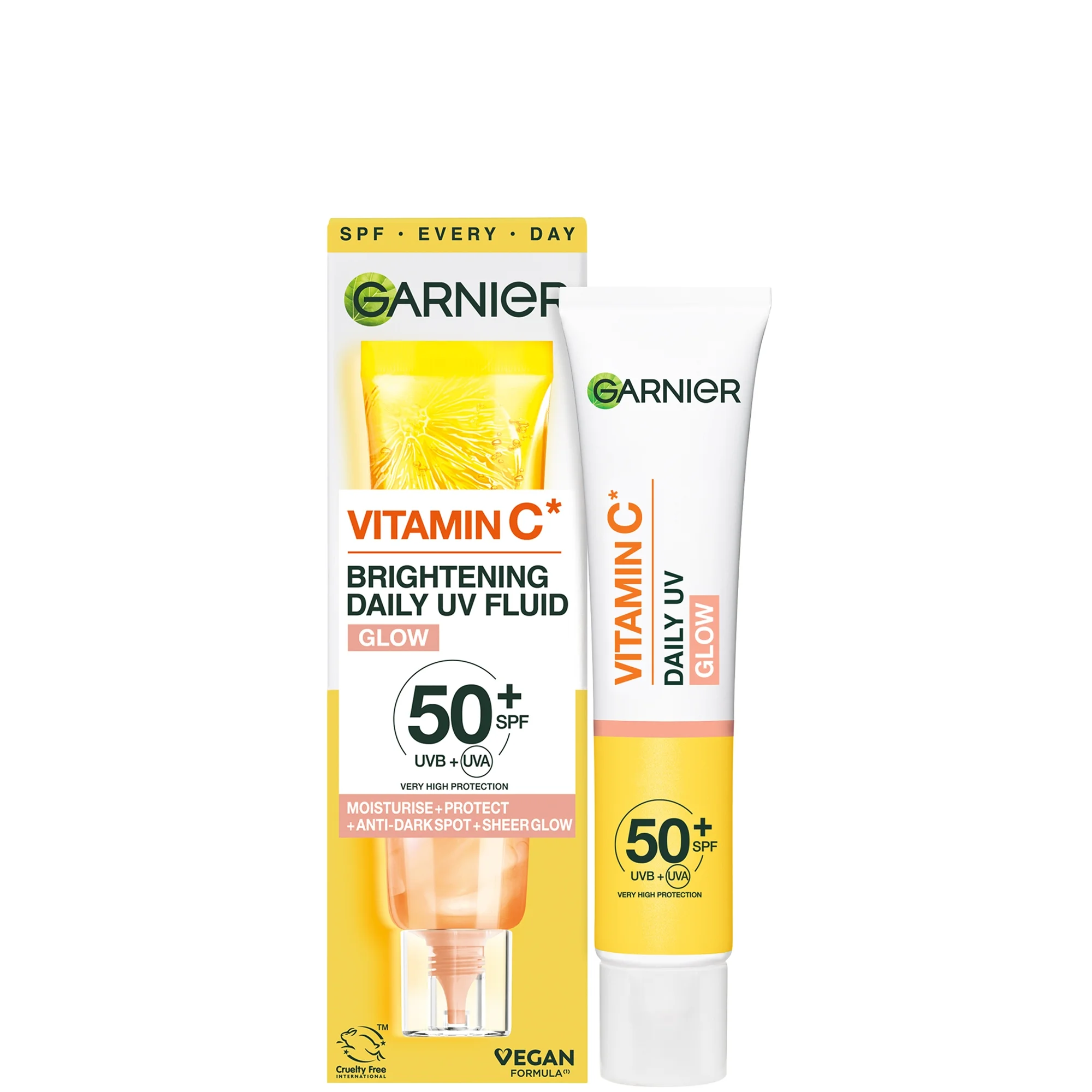 Garnier Vitamin C Daily UV Brightening Fluid Sheer Glow SPF50+ - 40ml Image 1