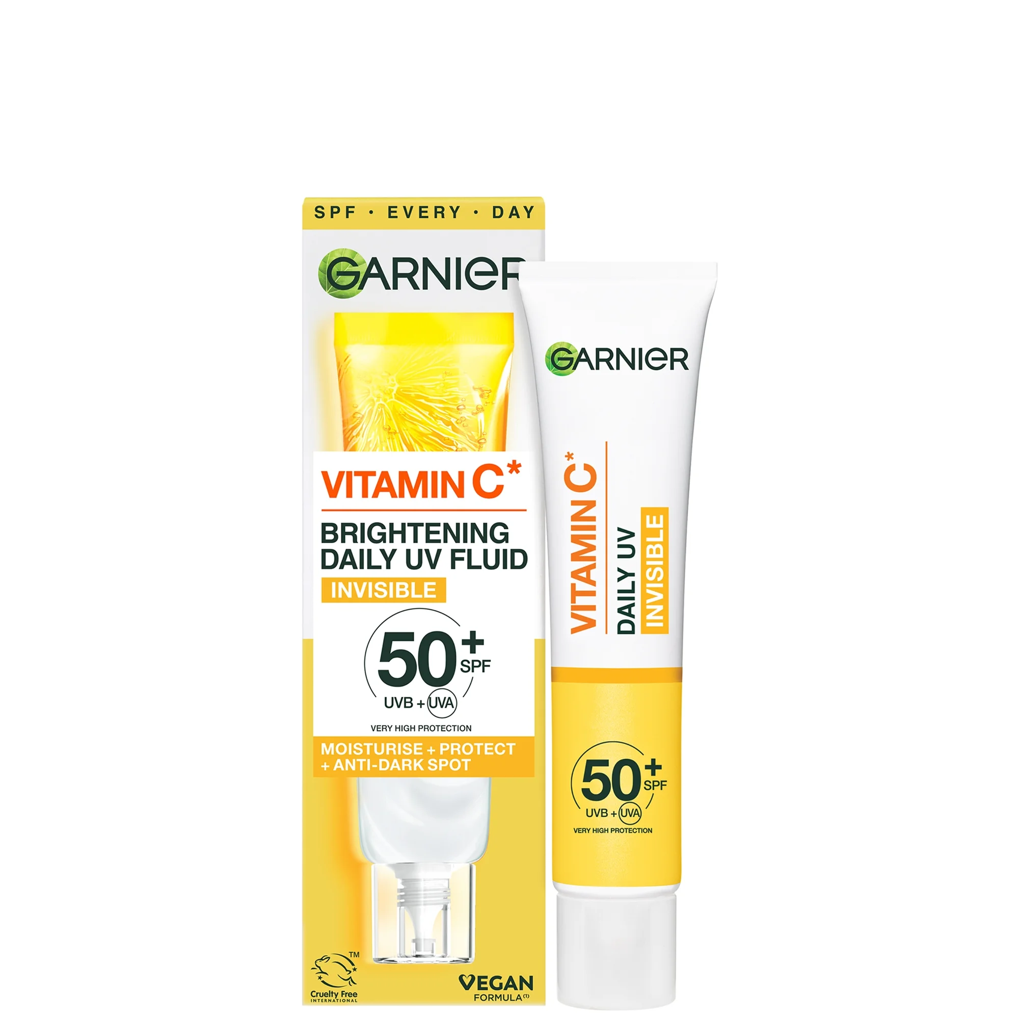 Garnier Vitamin C Daily UV Invisible Brightening Fluid SPF50+ - 40ml Image 1