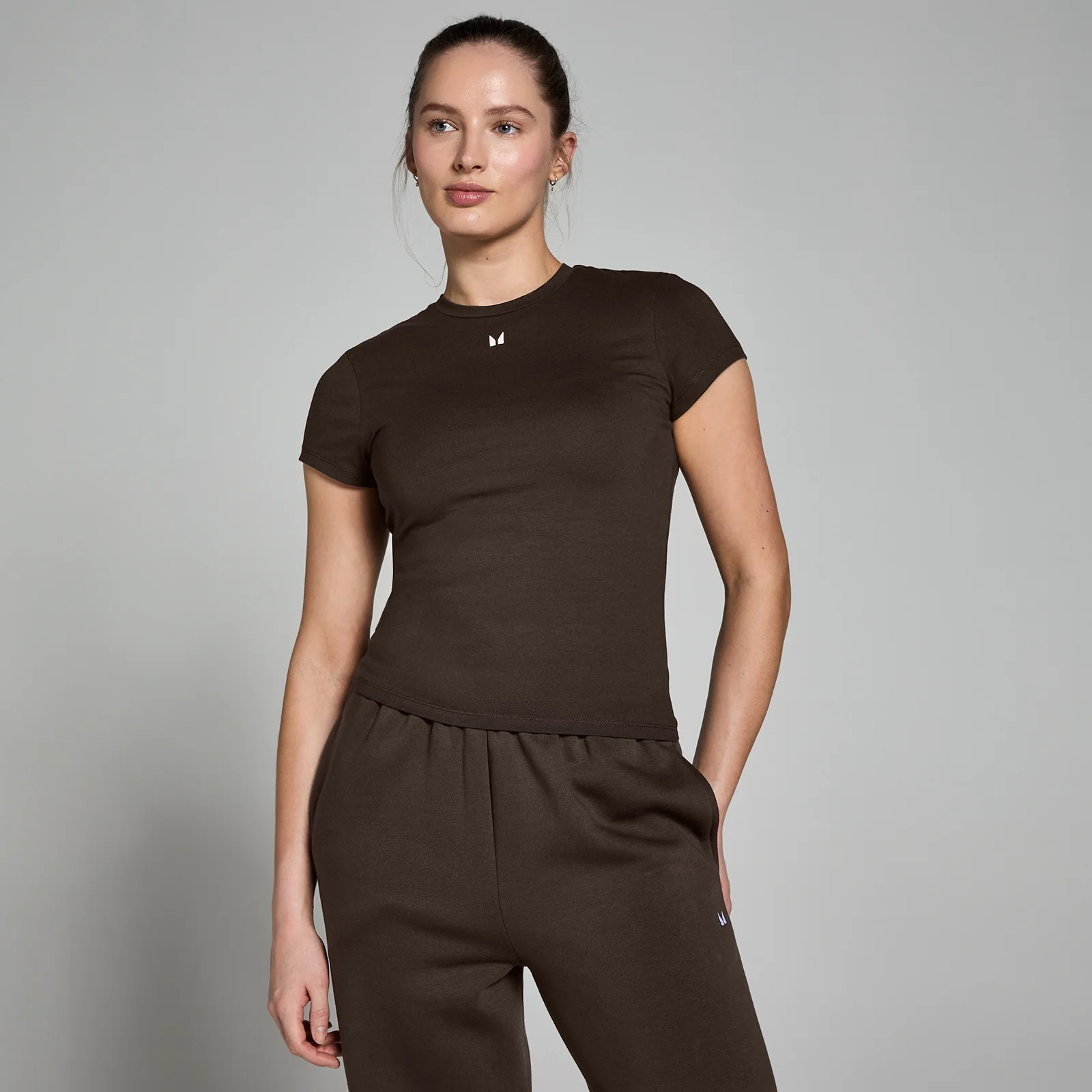 MP Women's Basics Body Fit Short Sleeve T-shirt - Coffee - XS Image 1