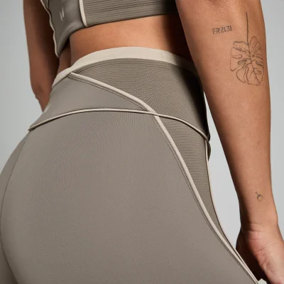 MP Women's Tempo Contrast Texture Leggings - Espresso - XL Image 6