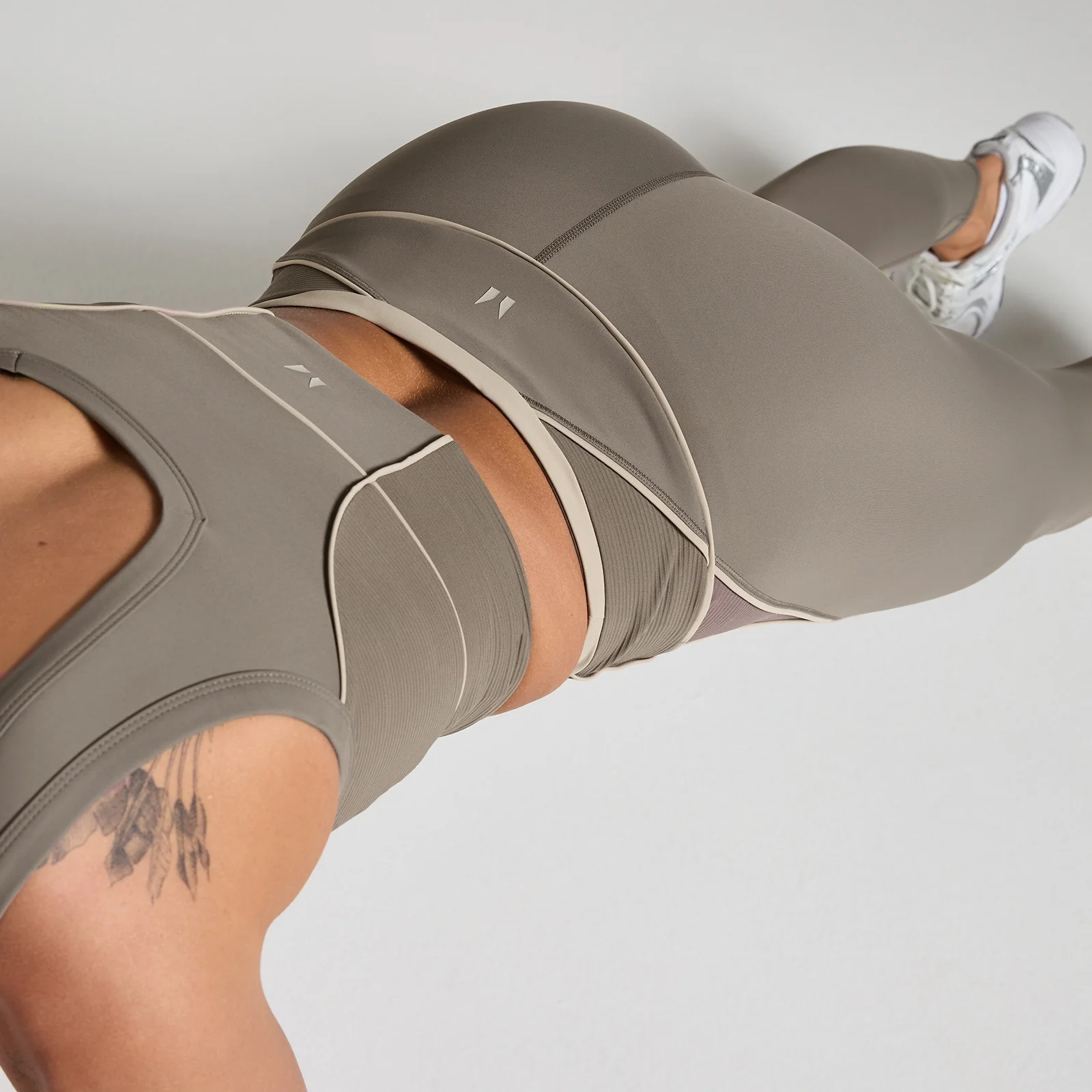 MP Women's Tempo Contrast Texture Leggings - Espresso - XL Image 4