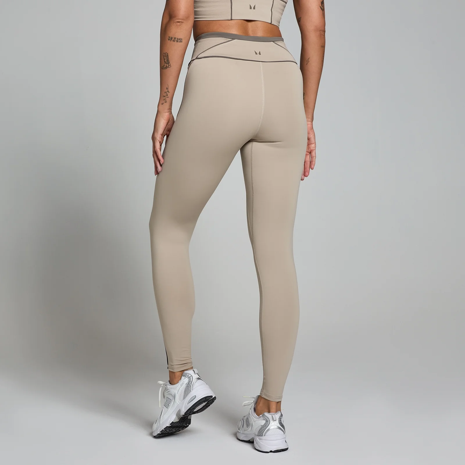 MP Women's Tempo Contrast Texture Leggings - Cashmere - XL Image 2