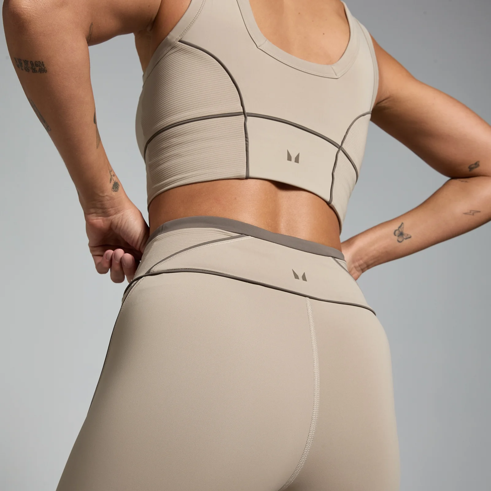 MP Women's Tempo Contrast Texture Leggings - Cashmere - XL Image 4