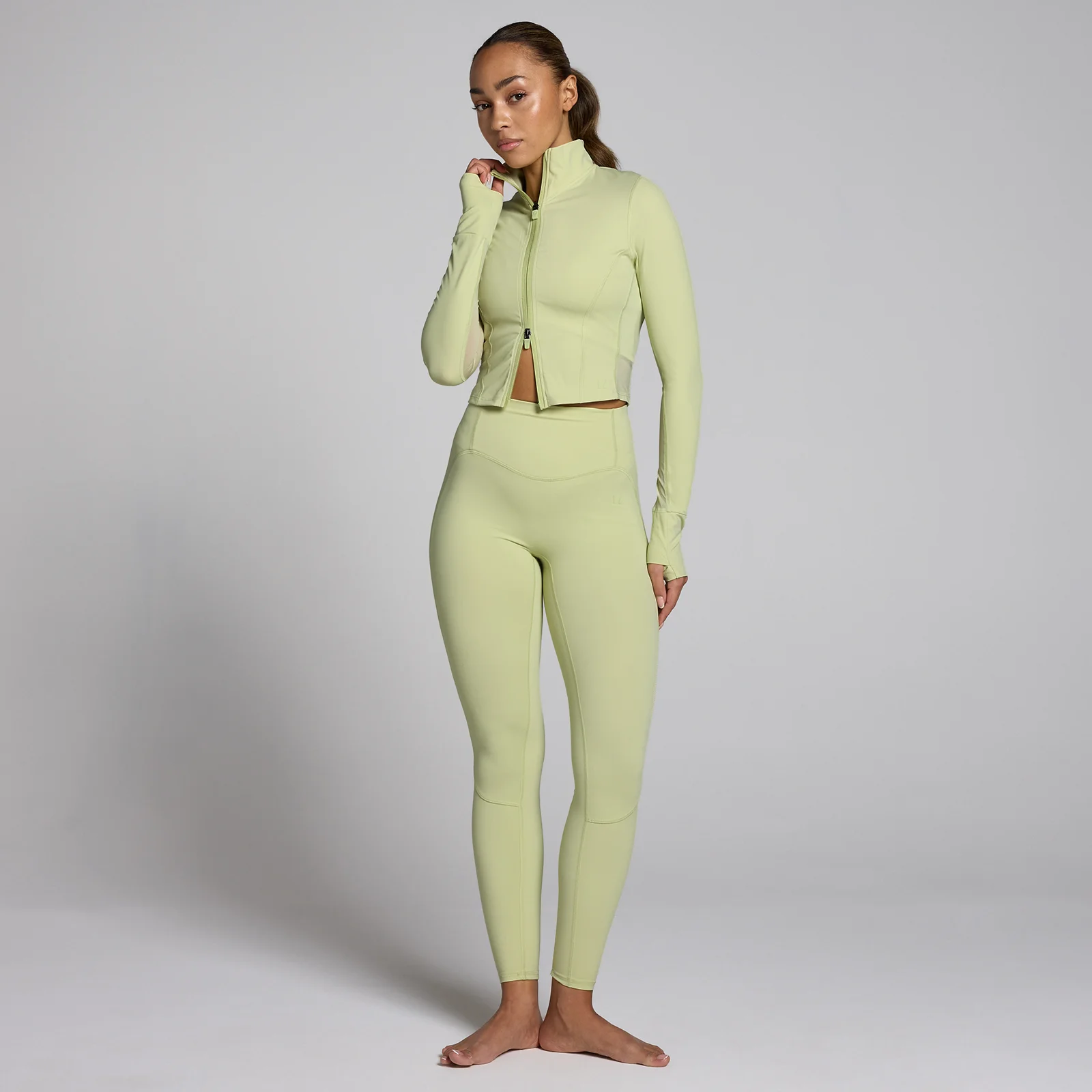 MP Women's Tempo Studio Cropped Jacket - Matcha - XL Image 3