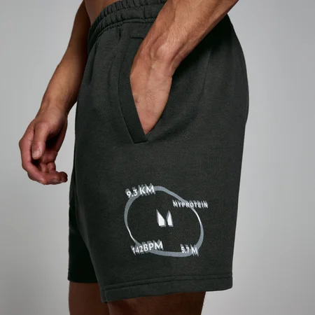 MP Men's Tracking Graphic Sweatshorts - Washed Black
