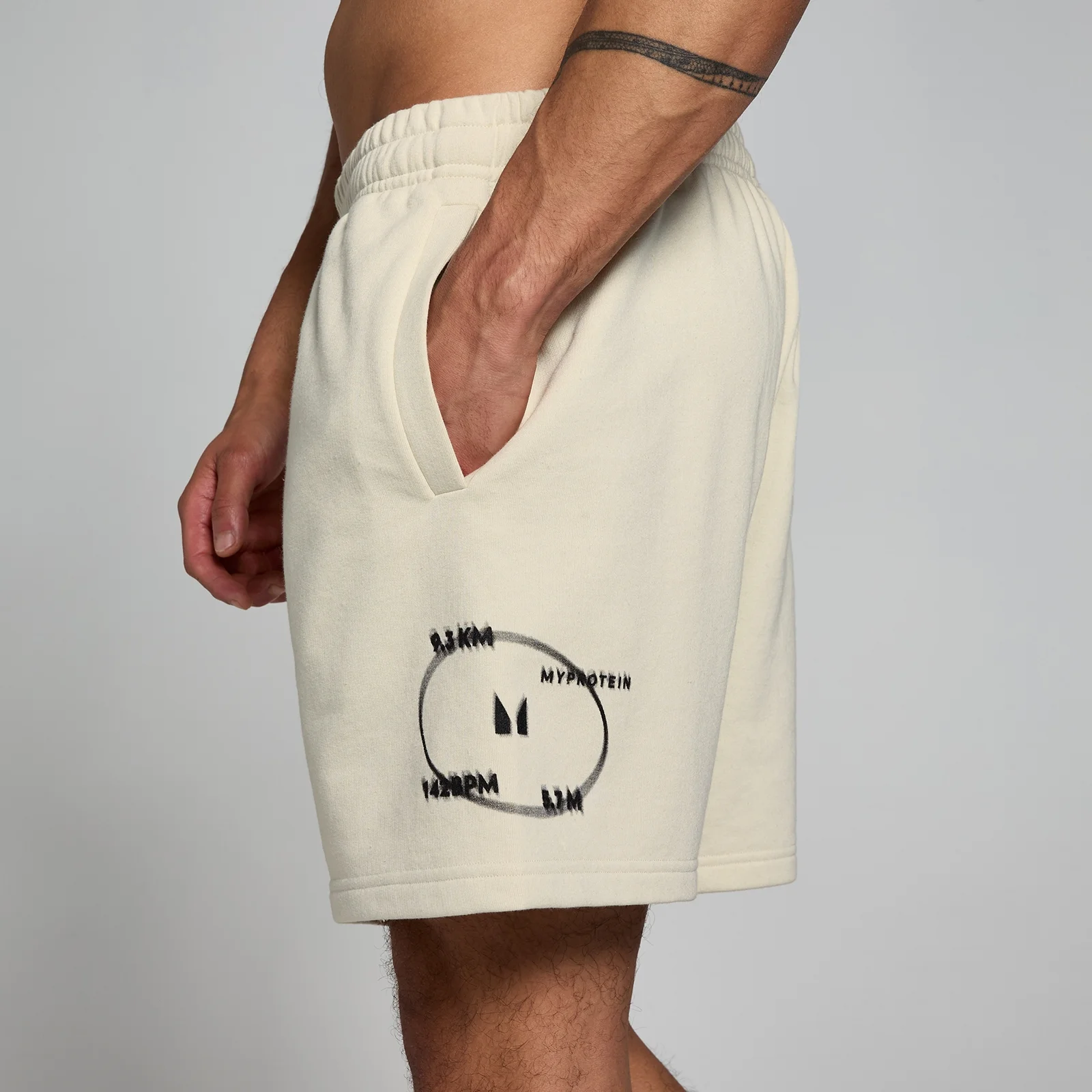 MP Men's Tracking Graphic Sweatshorts - Natural - XXL Image 1