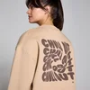 MP Women's Tempo Oversized Chill Out Graphic Sweatshirt - Cream