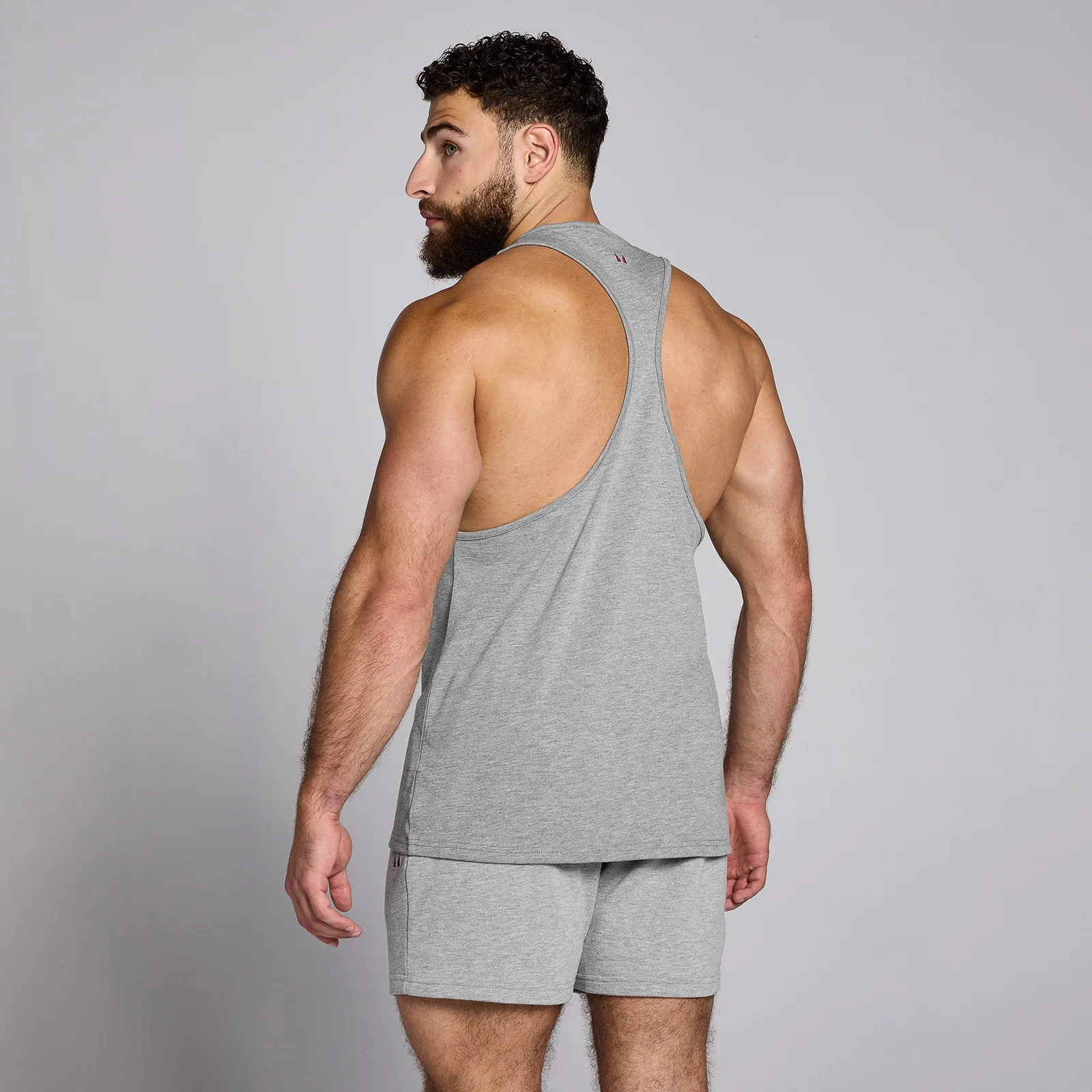 MP Men's Origin Graphic Stringer - Grey Marl - XS Image 2