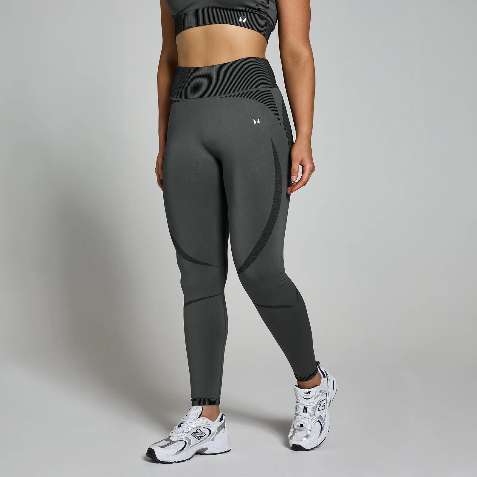MP Women's Two Toned Seamless Leggings - Black - XS Image 1