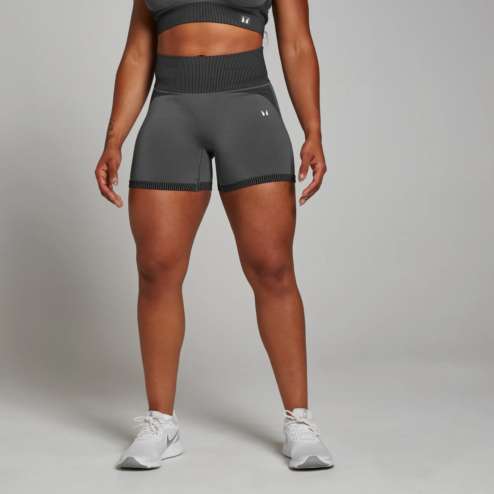 MP Women's Two Toned Seamless Cycling Shorts - Black - S Image 1