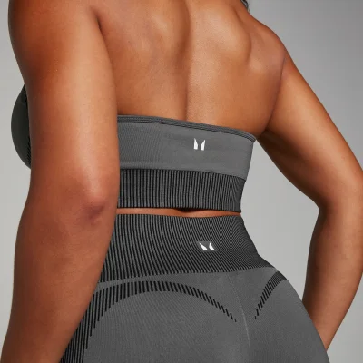 MP Women's Two Toned Seamless Sports Bra - Black - XS Image 6