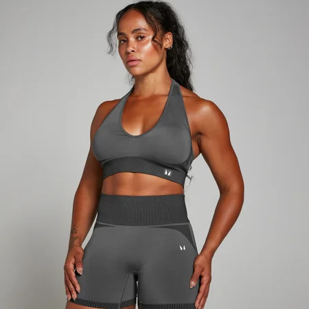 MP Women's Two Toned Seamless Sports Bra - Black