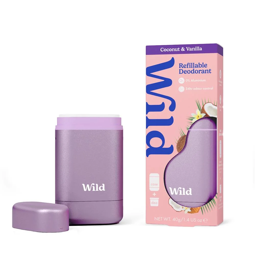 Wild Coconut and Vanilla Deodorant in Purple Case 40g Image 1