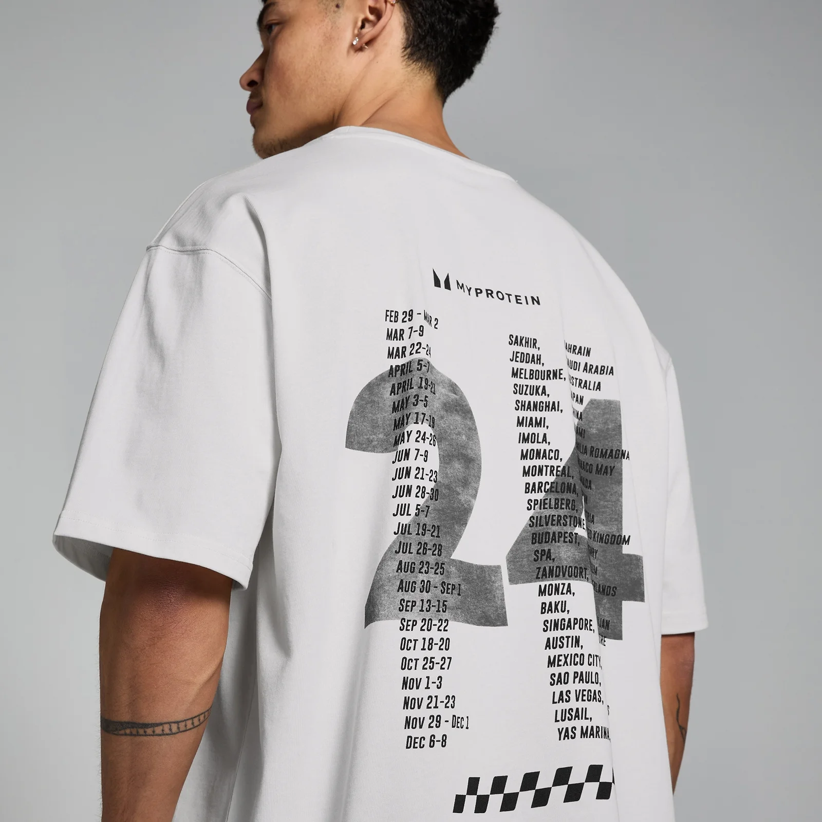 MP Men's Race Day Graphic T-Shirt - Natural Cream - XXS-XS Image 4