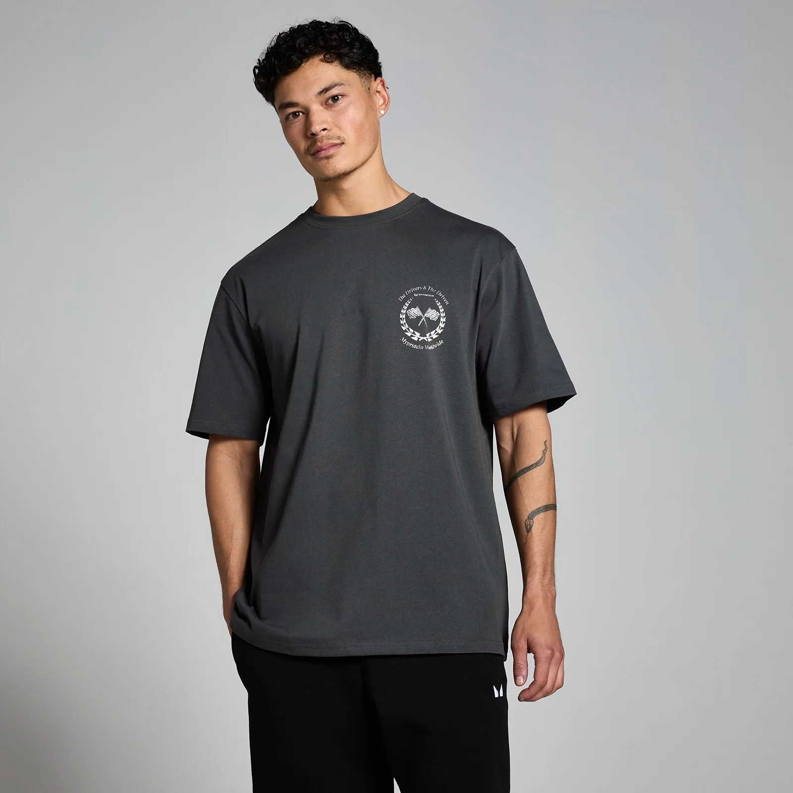 MP Men's Race Day Graphic T-Shirt - Washed Black - XXS-XS Image 2