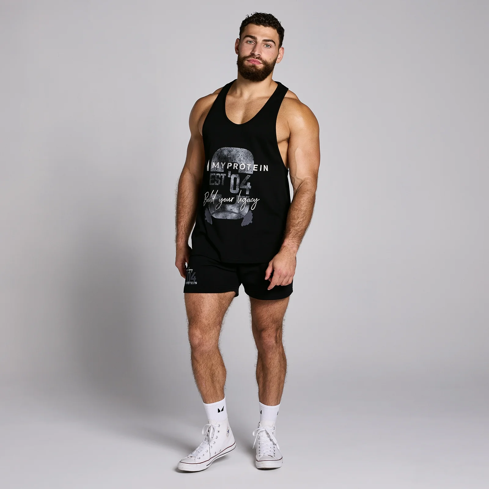 MP Men's Origin Graphic Stringer - Black - XS Image 3