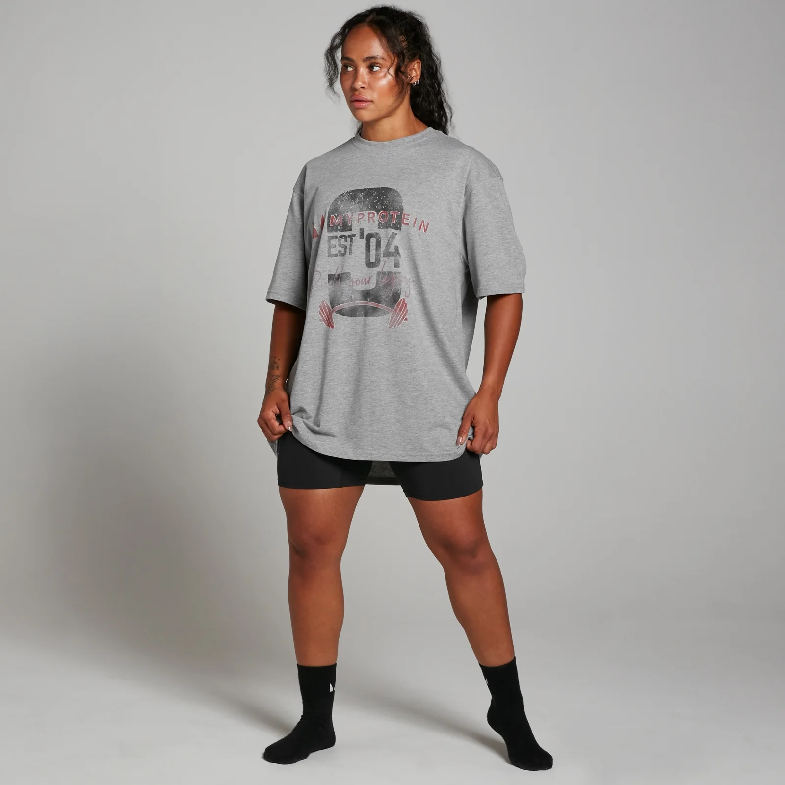 MP Origin Graphic T-Shirt - Grey Marl - XXS-XS Image 3