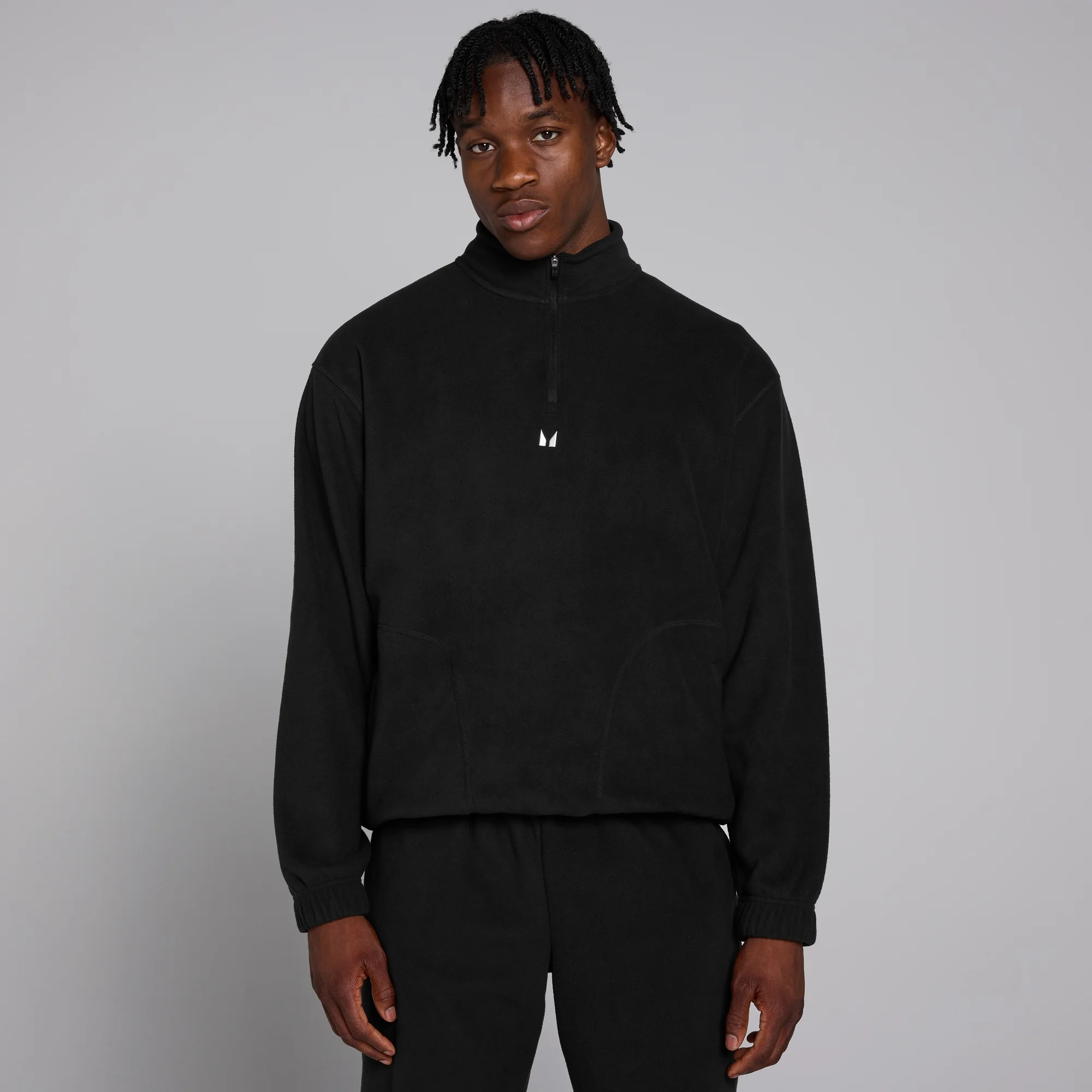 MP Men's 1/4 Zip Fleece - Black - M Image 1
