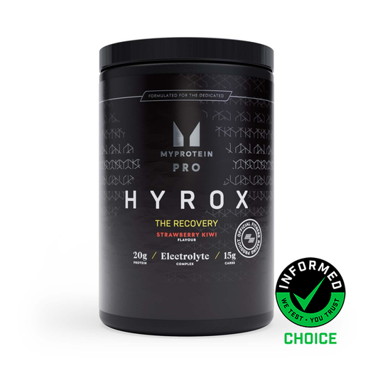 THE Recovery x HYROX | Protein, Carbohydrate & Electrolyte Powder - 16servings - Strawberry Kiwi