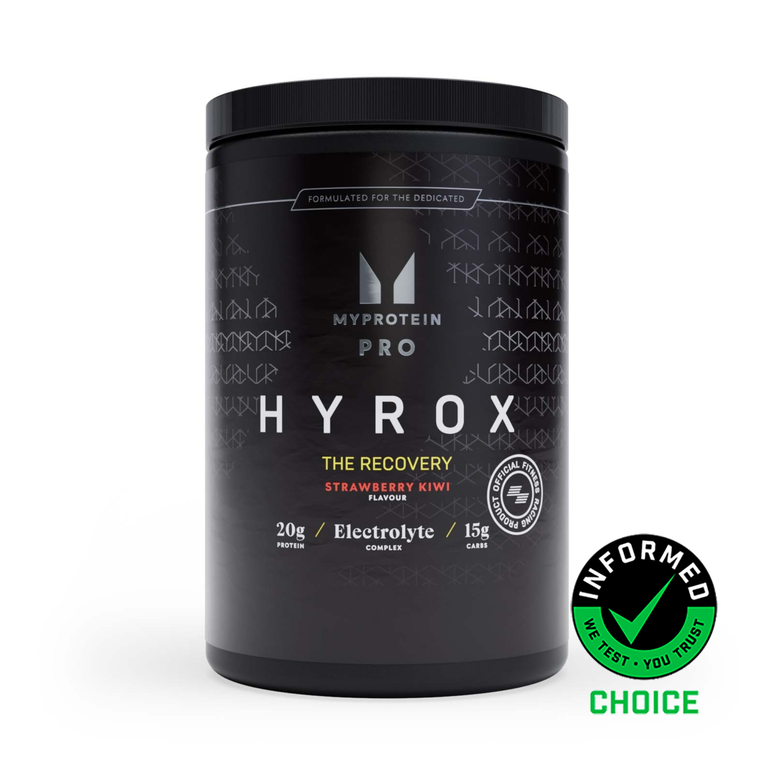 THE Recovery x HYROX | Protein, Carbohydrate & Electrolyte Powder - 16servings - Strawberry Kiwi