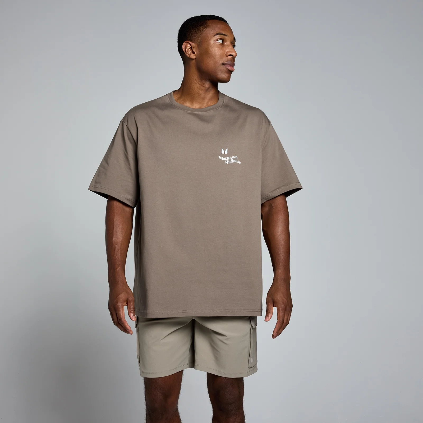 MP Men's Health & Wellness Graphic Oversized T-Shirt - Espresso - L - XL Image 1