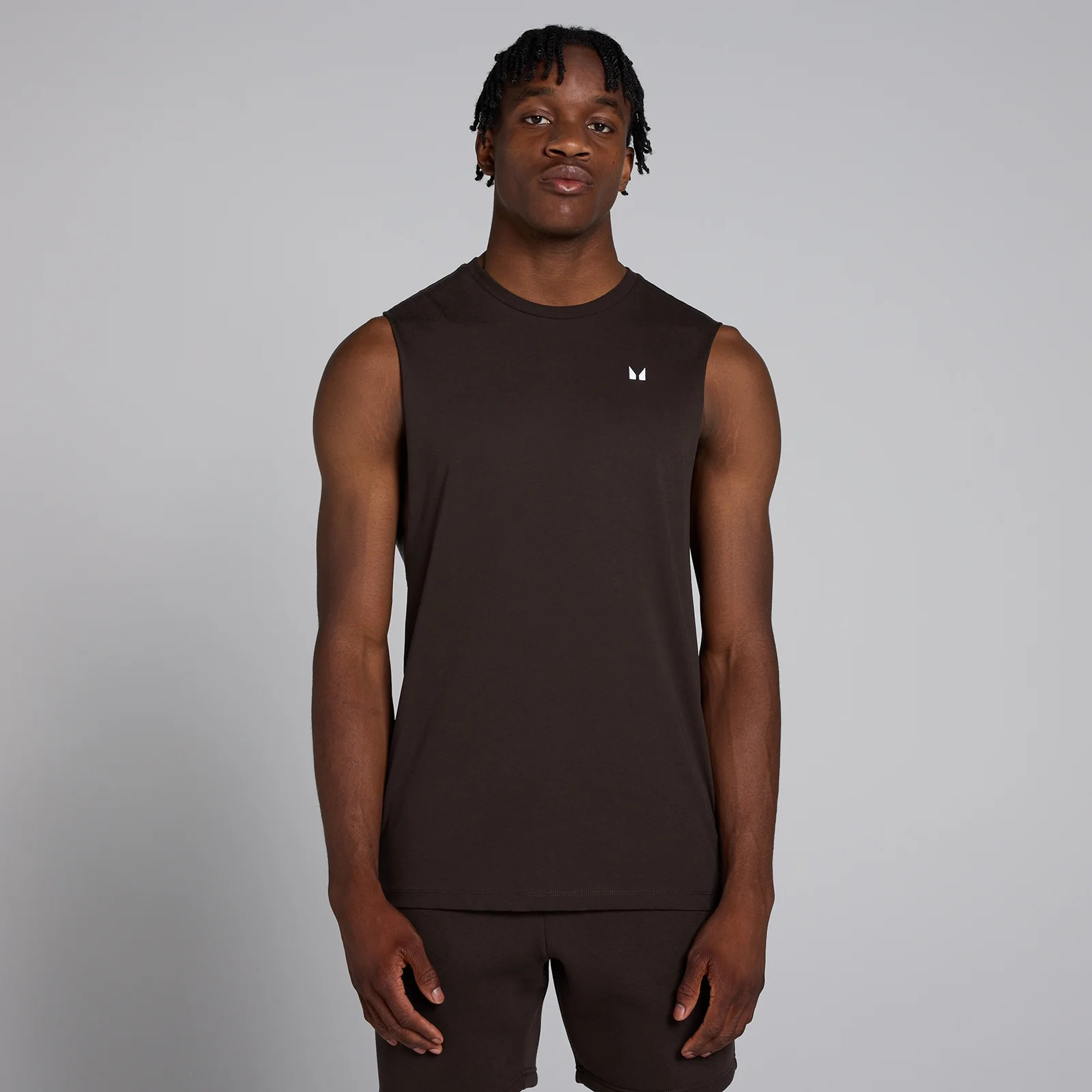 MP Men's Rest Day Drop Armhole Tank Top - Coffee - L Image 1