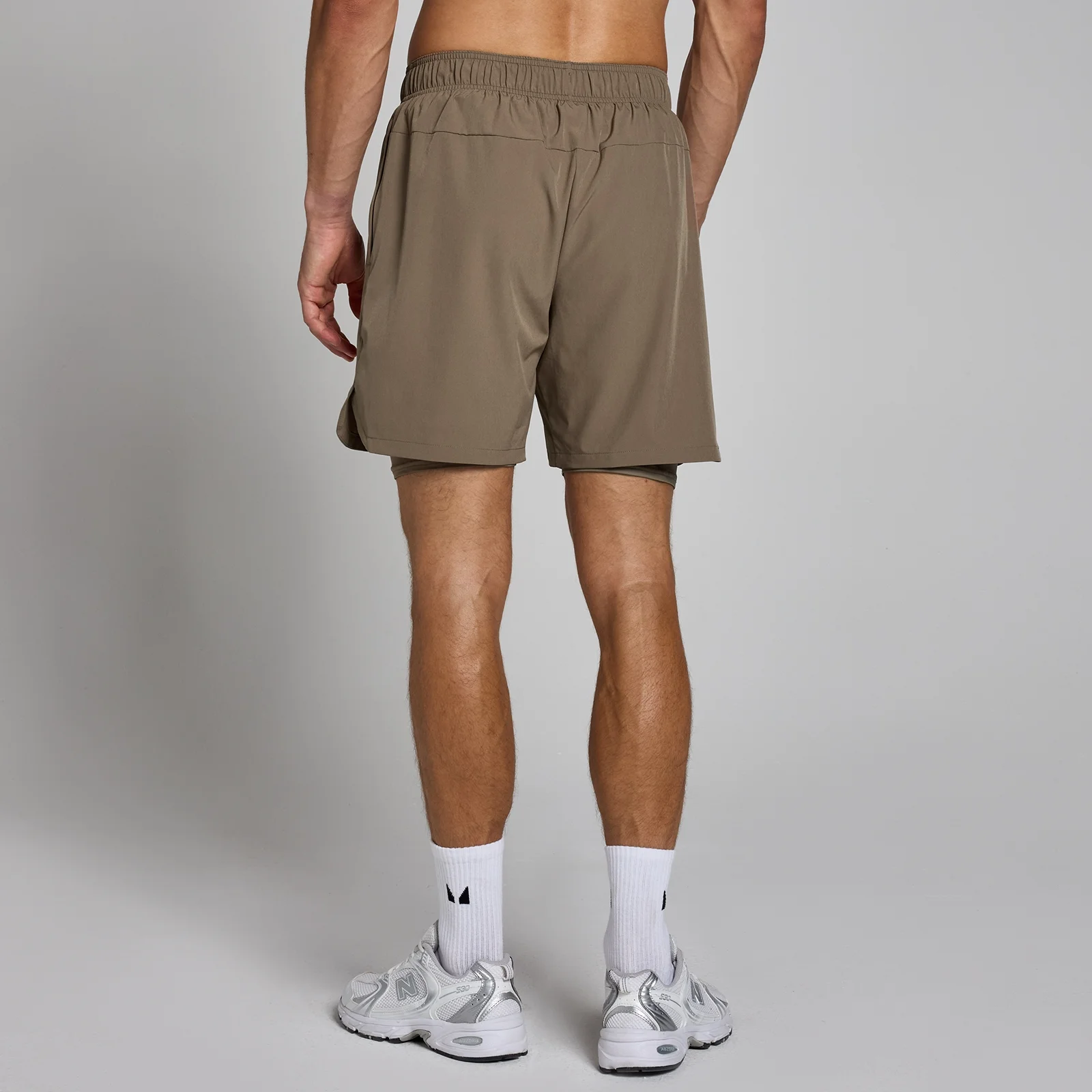 MP Men's 2-in-1 7" Training Shorts - Soft Brown - S Image 2