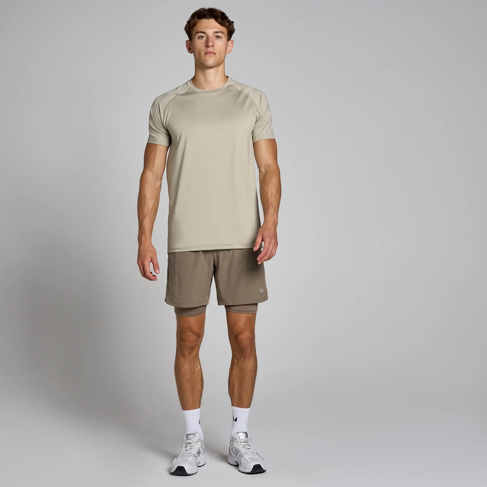 MP Men's 2-in-1 7" Training Shorts - Soft Brown - S Image 3