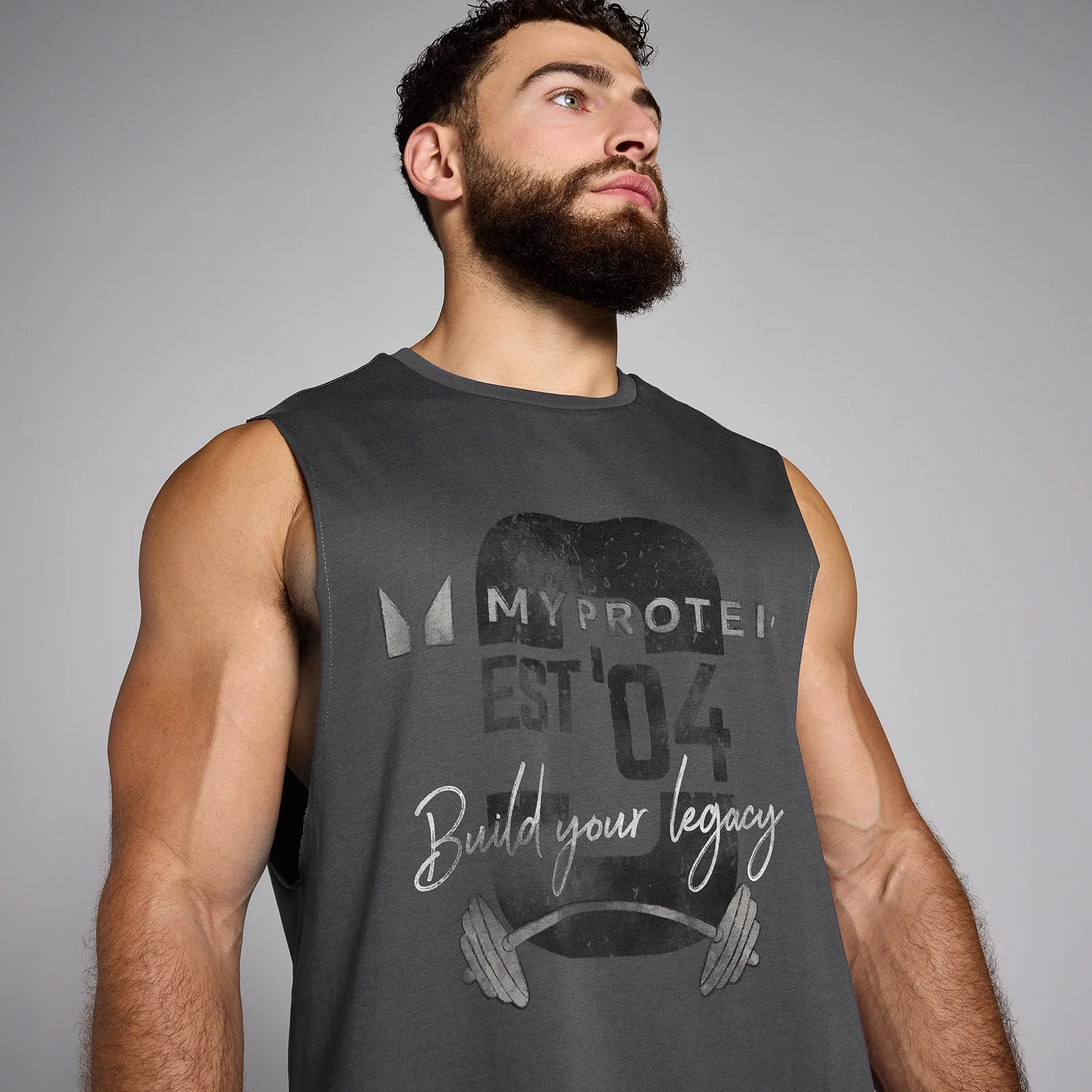 MP Men's Origin Graphic Vest - Washed Grey - XS Image 4