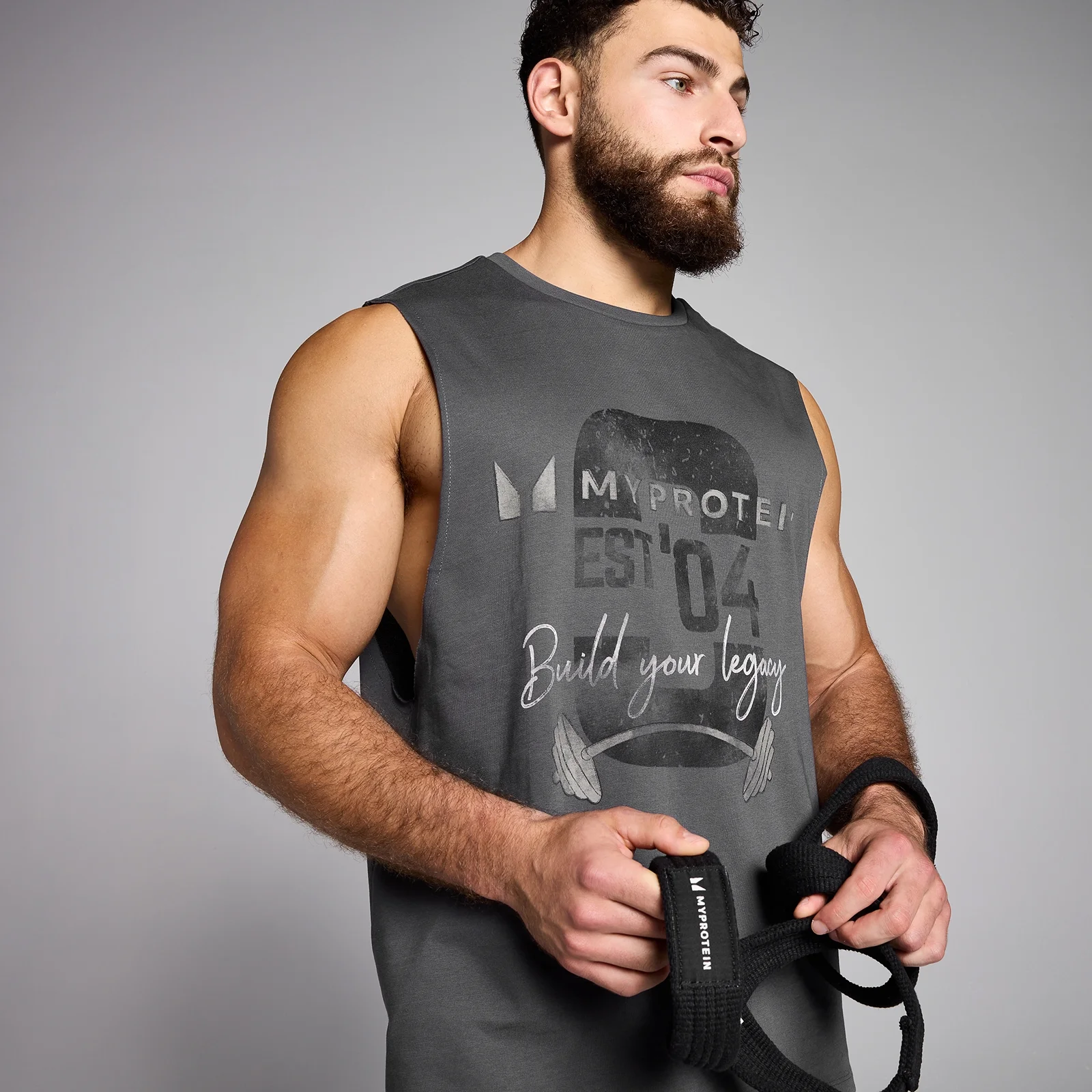 MP Men's Origin Graphic Vest - Washed Grey - XS Image 5