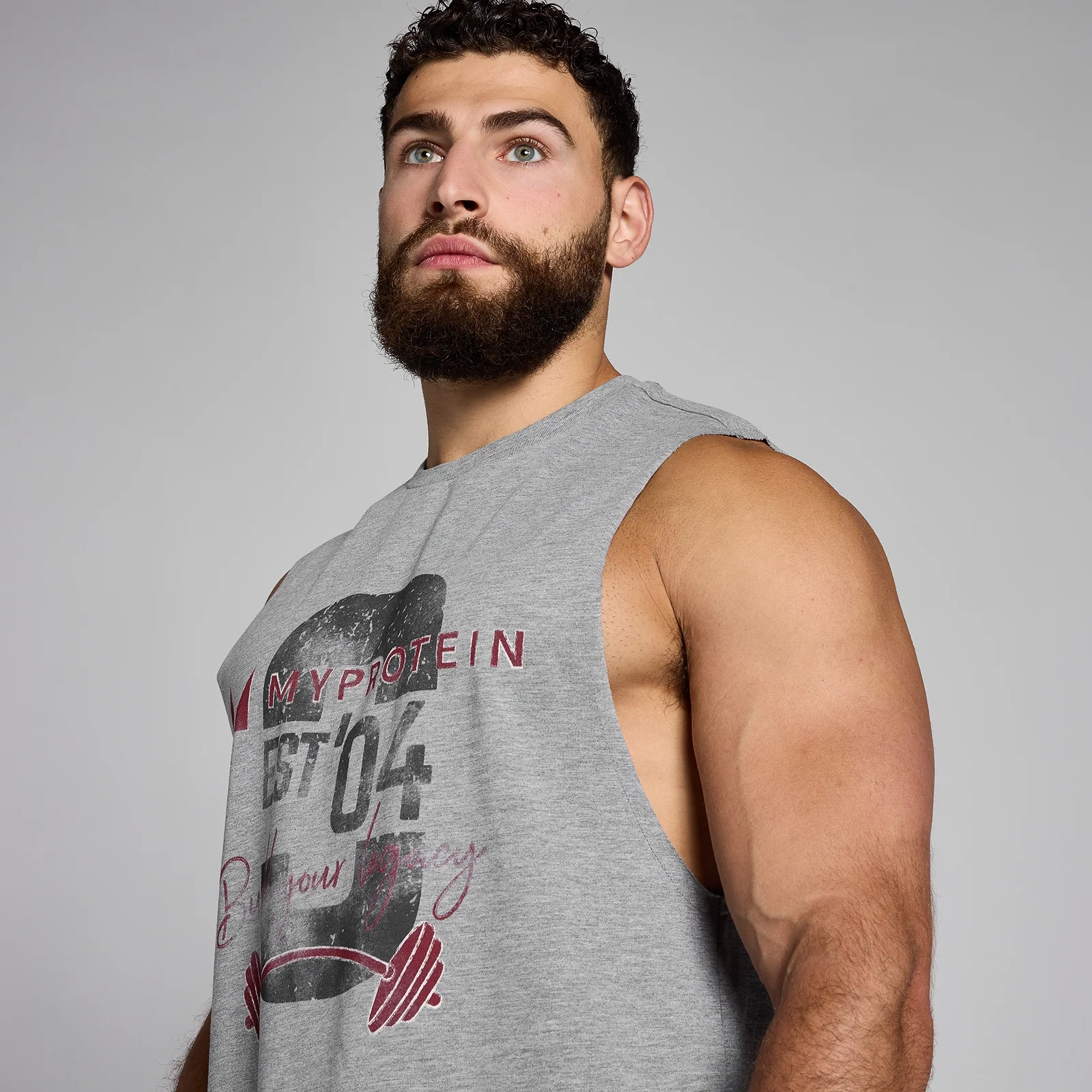 MP Men's Origin Graphic Vest - Grey Marl - XS Image 4