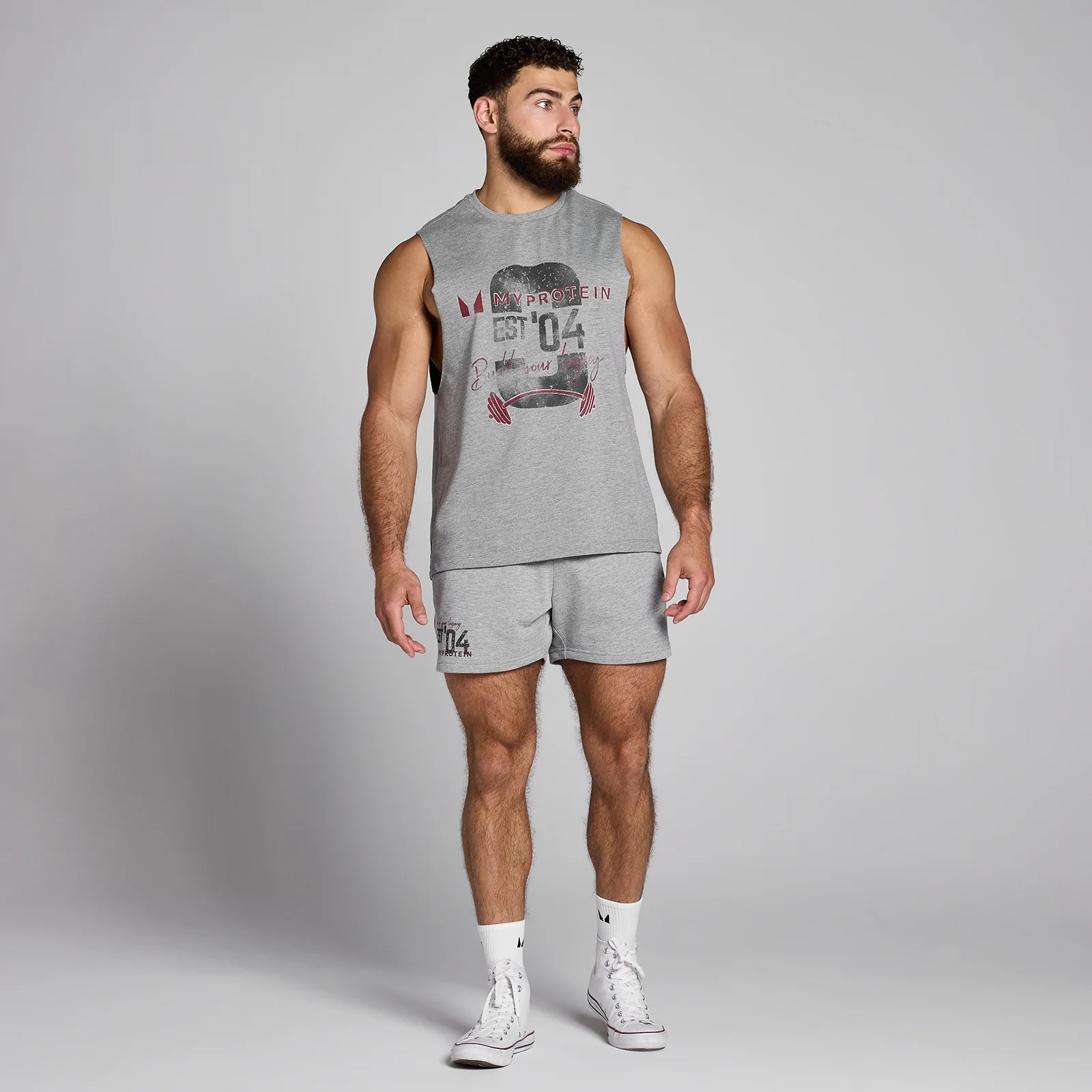 MP Men's Origin Graphic Vest - Grey Marl - XS Image 3