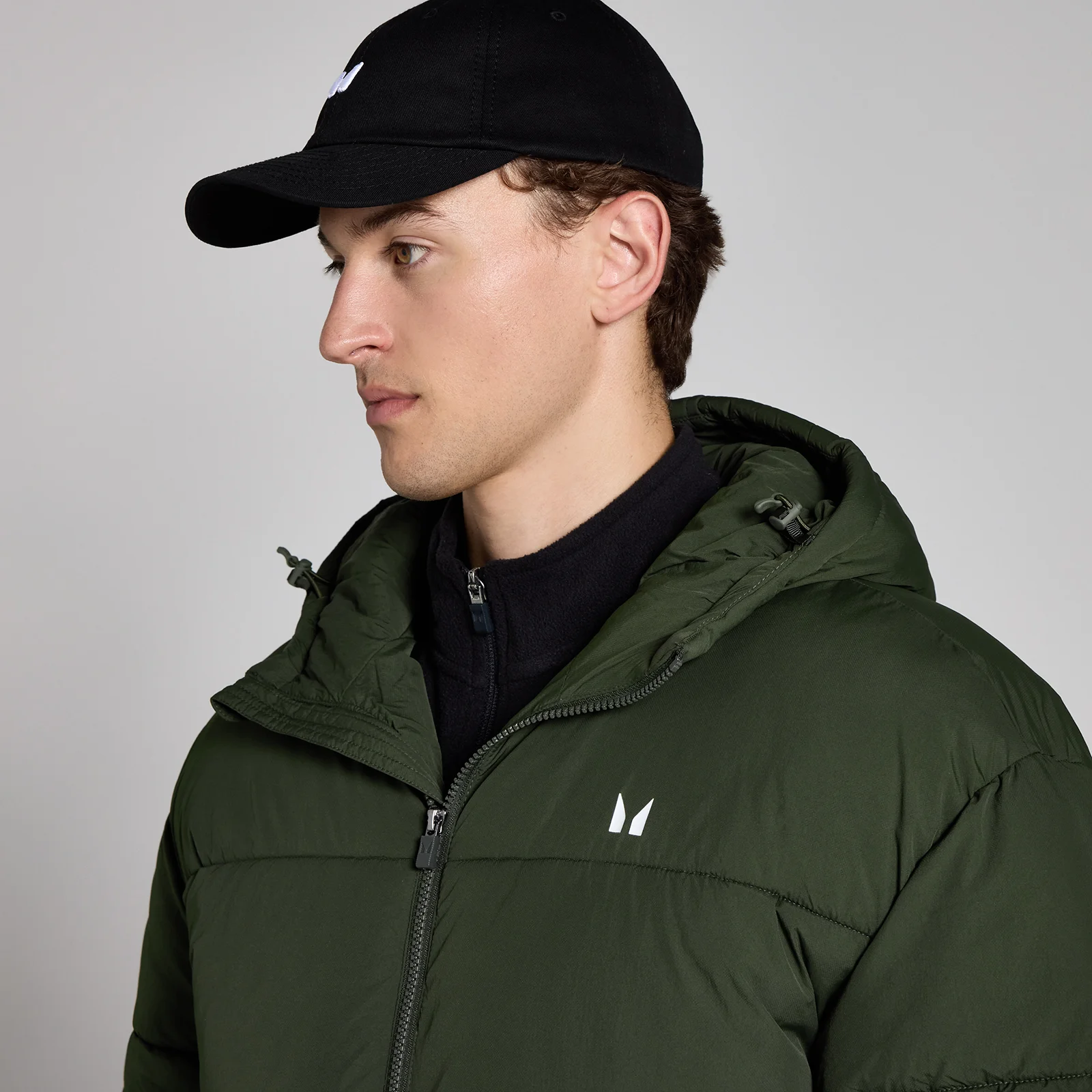 MP Men's Short Puffer - Forest Green - XXL Image 4