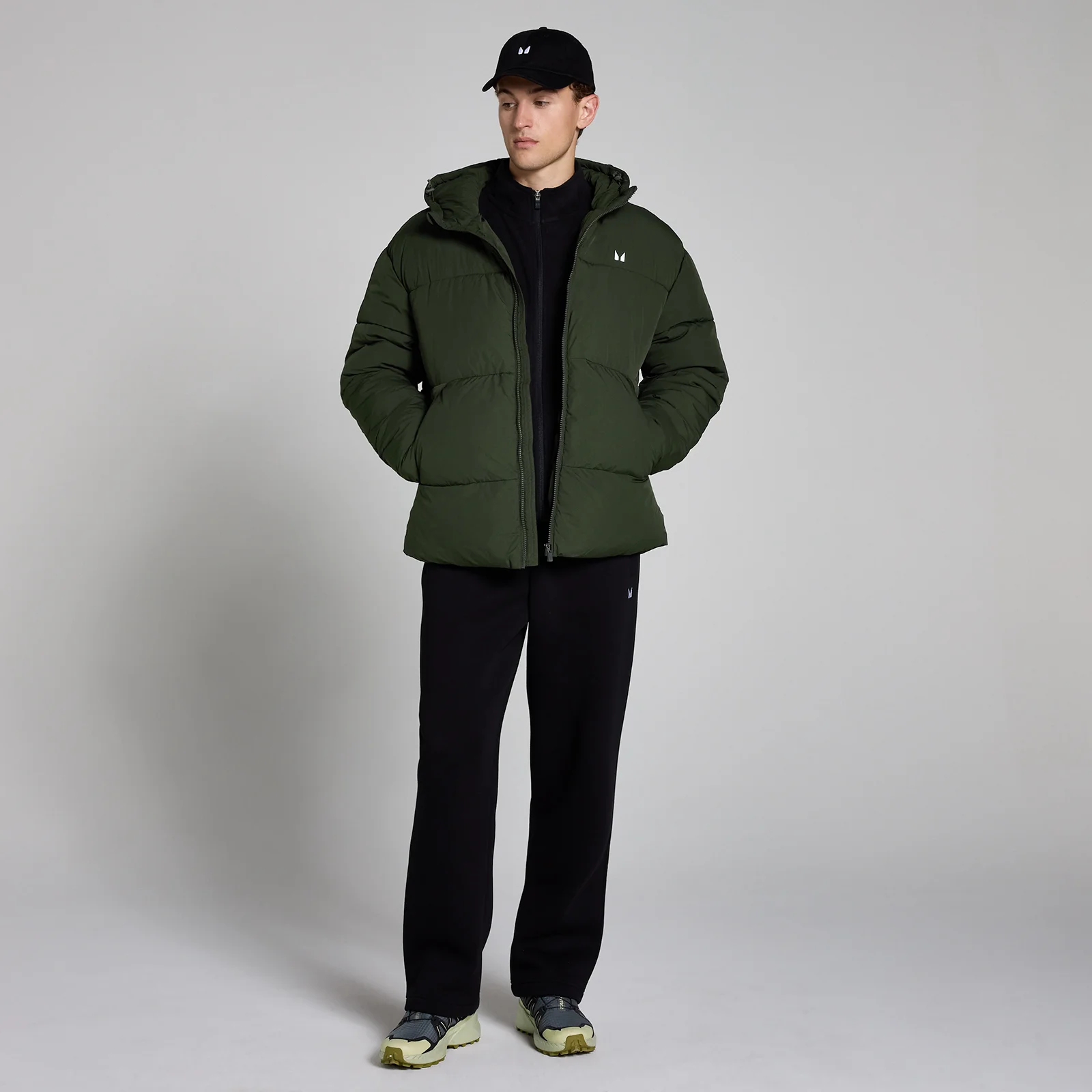 MP Men's Short Puffer - Forest Green - XXL Image 3
