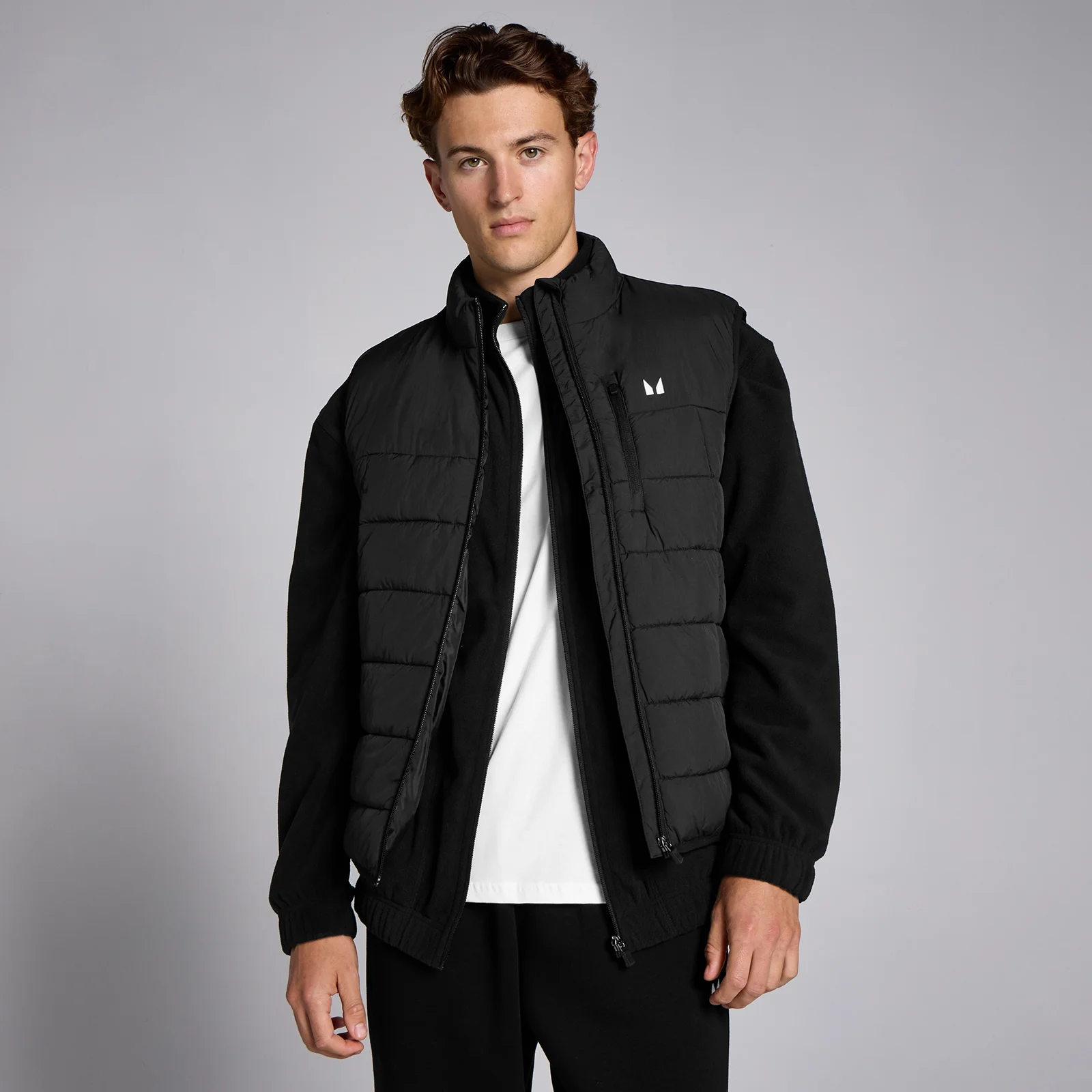 MP Men's Light Padded Gilet - Black - S Image 2