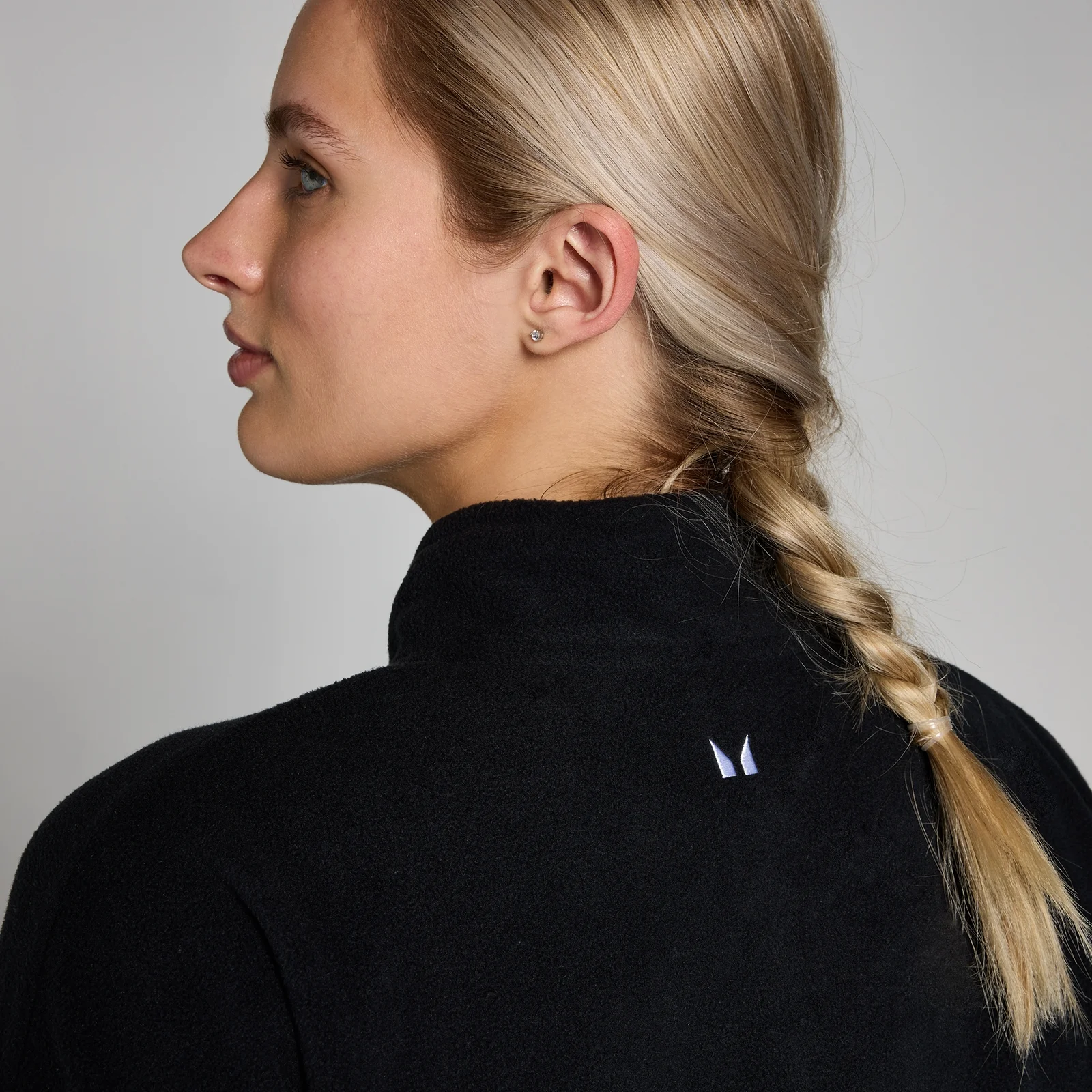 MP Women's Funnel Neck 1/4 Zip Fleece - Black - XS Image 5