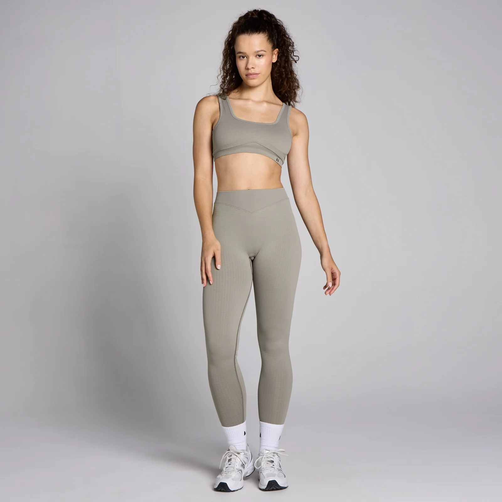 MP Women's Waffle Seamless Bra - Clay - L Image 3