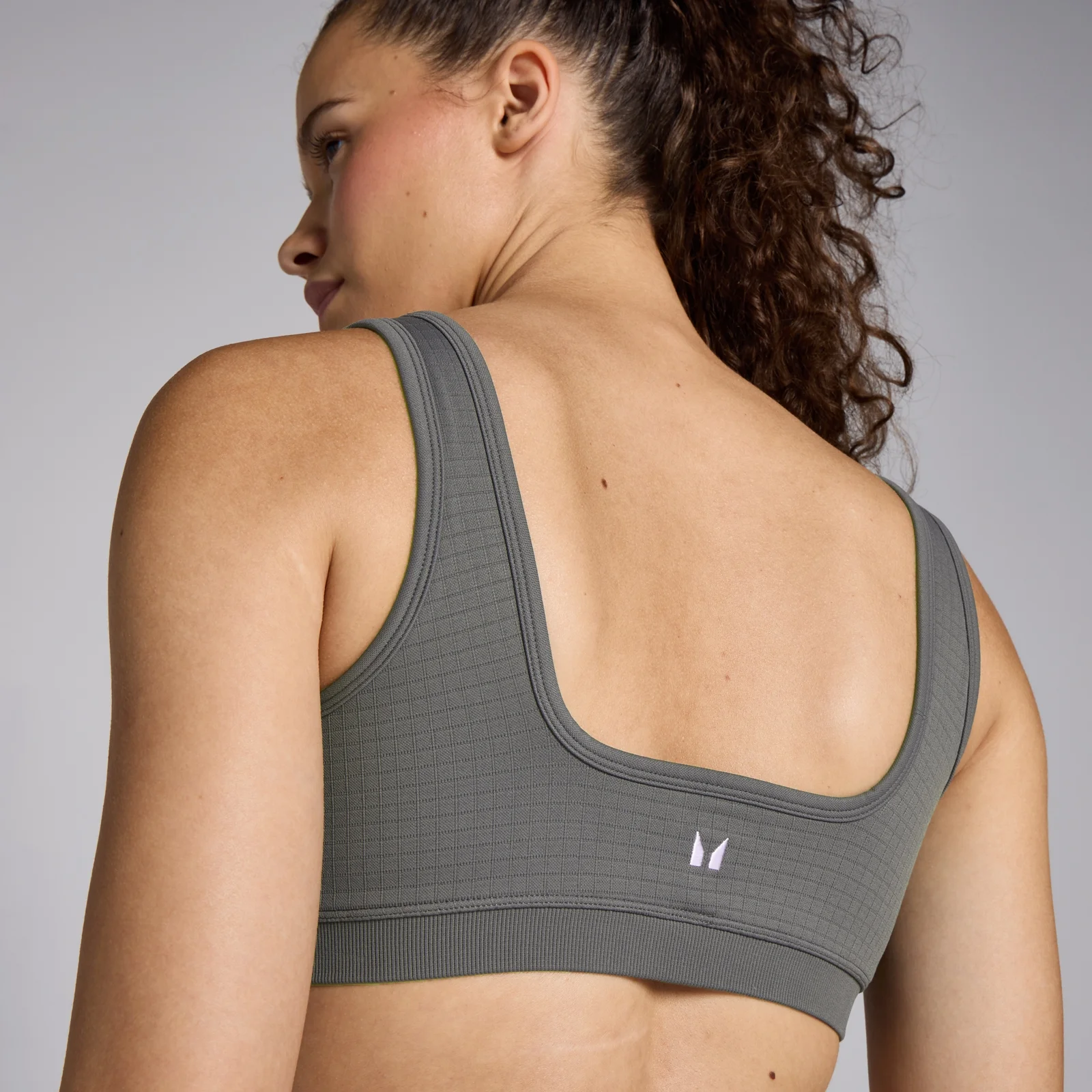 MP Women's Waffle Seamless Bra - Gun Metal - M Image 5