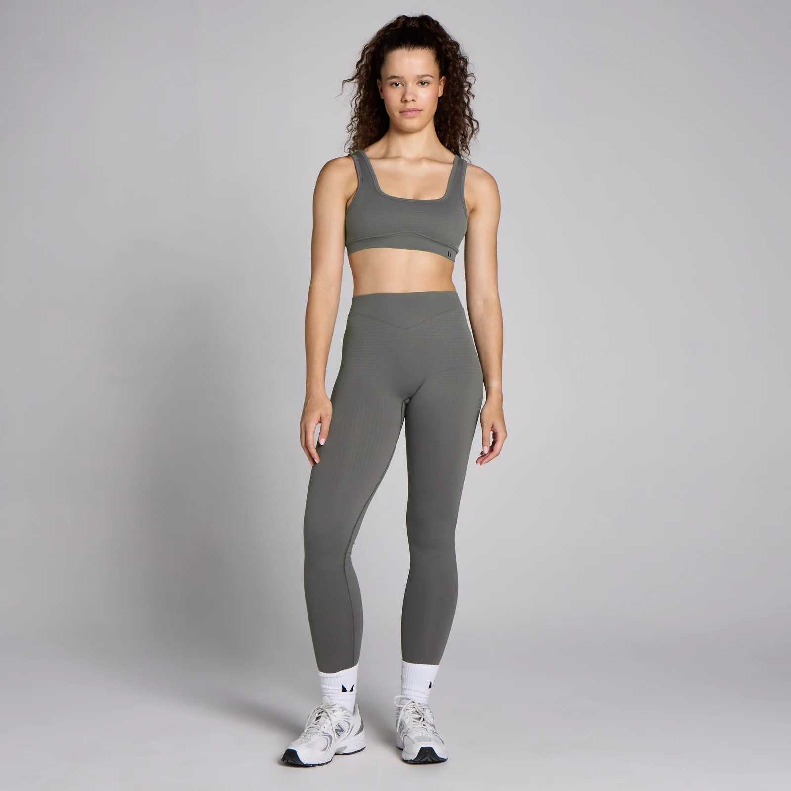 MP Women's Waffle Seamless Bra - Gun Metal - M Image 3